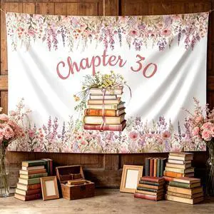 Chapter 30 Birthday Backdrop Sign Books Lover 30th Birthday Decorations | Book Themed 30th Birthday Decorations 5x3ft Chapter 30 Backdrop Sign Reading Book Club Birthday Party Supplies Chapter 30 Birthday Backdrop Sign Books Lover 30th Birthday Decorations | Book Themed 30th Birthday Decorations 5x3ft Chapter 30 Backdrop Sign Reading Book Club Birthday Party Supplies