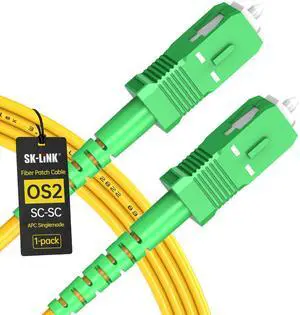 OS2 LSZH SC to SC APC Fiber Optic Patch Cord 5m/16.4ft | Single Mode 9/125m patch cable, Fiber Jumper Cord for FTTH, GPON, CATV, telecom and fiber network OS2 LSZH SC to SC APC Fiber Optic Patch Cord 5m/16.4ft | Single Mode 9/125m patch cable, Fiber Jumper Cord for FTTH, GPON, CATV, telecom and fiber network