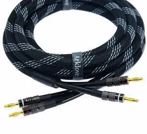 1pcs 3ft 12awg Premium Heavy Duty Braided Wire Dual Banana to babana Gold Plated Plug Speaker Cable OFC Oxygen-Free Copper 1pcs 3ft 12awg Premium Heavy Duty Braided Wire Dual Banana to babana Gold Plated Plug Speaker Cable OFC Oxygen-Free Copper