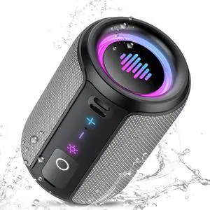 Portable Bluetooth Speaker with Lights, Bluetooth 5.4 Speaker, All Day Playtime, Powerful Crystal Clear Sound,15W Loud Stereo Sound,TWS pairing for Outdoor/Home/Travel/Party,IPX7 Waterproof,Gift Ideas Portable Bluetooth Speaker with Lights, Bluetooth 5.4 Speaker, All Day Playtime, Powerful Crystal Clear Sound,15W Loud Stereo Sound,TWS pairing for Outdoor/Home/Travel/Party,IPX7 Waterproof,Gift Ideas