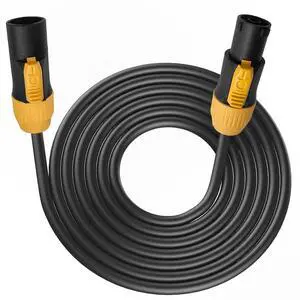 Seetronic SAC3FX to SAC3MX PowerCon Extension Cable, 12AWG PowerCon Male to Female Cable, Heavy-Duty Outdoor 20A Connector - 10 Feet Seetronic SAC3FX to SAC3MX PowerCon Extension Cable, 12AWG PowerCon Male to Female Cable, Heavy-Duty Outdoor 20A Connector - 10 Feet