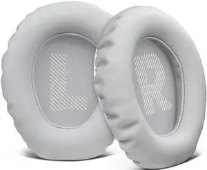 Professional Replacement Earpads Cushions for JBL Quantum 100/100X/100P/100M2 (Q100/Q100X/Q100P/Q100M2), Quantum 350 (Q350) Headphones, Ear Pads with Softer Protein Leather - Grey Professional Replacement Earpads Cushions for JBL Quantum 100/100X/100P/100M2 (Q100/Q100X/Q100P/Q100M2), Quantum 350 (Q350) Headphones, Ear Pads with Softer Protein Leather - Grey
