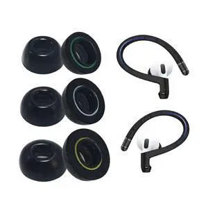 Memory Foam Ear Tips and Ear Hooks for AirPods Pro 3 Earbuds 2025 | Titanium Alloy Ear Hooks for Airpods Pro3,Durable and Stable Nti-Slip Replacement Earbud Ear Tips Accessories(Black) Memory Foam Ear Tips and Ear Hooks for AirPods Pro 3 Earbuds 2025 | Titanium Alloy Ear Hooks for Airpods Pro3,Durable and Stable Nti-Slip Replacement Earbud Ear Tips Accessories(Black)