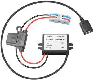 3A 15W DC-DC 10V-90V to 5V Step Down Converter with Fuse | 10V-90V to 5V Buck Converter Voltage Reducer DC to DC Converter Waterproof Golf Cart CNC Equipment RV Accessories 3A 15W DC-DC 10V-90V to 5V Step Down Converter with Fuse | 10V-90V to 5V Buck Converter Voltage Reducer DC to DC Converter Waterproof Golf Cart CNC Equipment RV Accessories