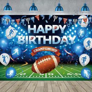 Football Happy Birthday Backdrop 8x6FT American Football Sports Themed Photography Background Boys Birthday Party Decorations Supplies Photo Props Football Happy Birthday Backdrop 8x6FT American Football Sports Themed Photography Background Boys Birthday Party Decorations Supplies Photo Props