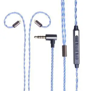 Earphone Upgrade Cable,0.78mm 2pin Earbuds Replacement Cord,4 Cores OFC Silver Plated Earphones Audio Adapter for KZ ES4 ED16 ZS5 ZS6 ZSR ZST ZS10 (0.78mm,Blue,Mic) Earphone Upgrade Cable,0.78mm 2pin Earbuds Replacement Cord,4 Cores OFC Silver Plated Earphones Audio Adapter for KZ ES4 ED16 ZS5 ZS6 ZSR ZST ZS10 (0.78mm,Blue,Mic)