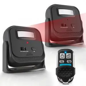 110dB Loud Motion Sensor Alarm Indoor with 196ft Remote Control | 196ft Remote Control, 23ft PIR Detector, 2*AA Batteries, Precise Motion Detector Alarm for Garage/Pets/Kids/Shop/Home 110dB Loud Motion Sensor Alarm Indoor with 196ft Remote Control | 196ft Remote Control, 23ft PIR Detector, 2*AA Batteries, Precise Motion Detector Alarm for Garage/Pets/Kids/Shop/Home