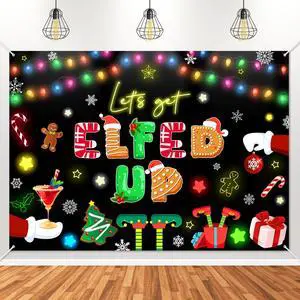 Let's Get Elfed Up Backdrop Xmas Kids Elfed Party Decorations Banner Elf Christmas Birthday Photography Background Winter Holiday Party Decoration Banner (7x5ft) Let's Get Elfed Up Backdrop Xmas Kids Elfed Party Decorations Banner Elf Christmas Birthday Photography Background Winter Holiday Party Decoration Banner (7x5ft)