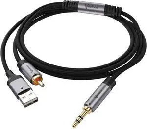 DAC 192KHz Digital to Analog Audio Converter Cable 5 FT,SPDIF Coaxial RCA Male to 3.5mm AUX Male Jack Adapter, USB Powered Braided Hi-Fi Stereo Audio Cord for HDTV, PS5, Blu-Ray, Speaker, Headphone DAC 192KHz Digital to Analog Audio Converter Cable 5 FT,SPDIF Coaxial RCA Male to 3.5mm AUX Male Jack Adapter, USB Powered Braided Hi-Fi Stereo Audio Cord for HDTV, PS5, Blu-Ray, Speaker, Headphone