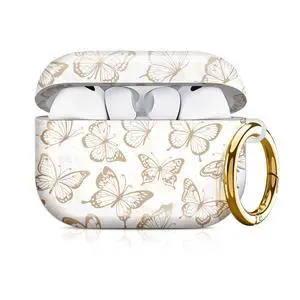 Compatible with AirPod Pro 3 Case 2025,Shockproof Hard Protective Case,Wireless Charging Compatible, Trendy Elegant Design Cover for Women Men(Butterfly Background Texture) Compatible with AirPod Pro 3 Case 2025,Shockproof Hard Protective Case,Wireless Charging Compatible, Trendy Elegant Design Cover for Women Men(Butterfly Background Texture)