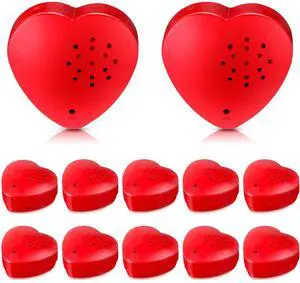 12 Pack Voice Recorder for Stuffed Animal Push Button Sound Recorder Heart Shaped Recordable Button Voice Recording Button Box Device for Plush Toy Bear Module Record Messages, Red (30 Seconds) 12 Pack Voice Recorder for Stuffed Animal Push Button Sound Recorder Heart Shaped Recordable Button Voice Recording Button Box Device for Plush Toy Bear Module Record Messages, Red (30 Seconds)