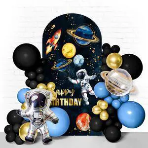 Astronaut Arch Cover for Boys and Girls 7.2FT Double-Sided Spandex Fitted Birthday Party Arch Stand Covers Round Top Astronaut Space Print Backdrop Cover for Birthday Baby Shower Party Decor Astronaut Arch Cover for Boys and Girls 7.2FT Double-Sided Spandex Fitted Birthday Party Arch Stand Covers Round Top Astronaut Space Print Backdrop Cover for Birthday Baby Shower Party Decor