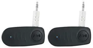 BT-Link Pair Aux to Bluetooth Adapters, Link 2 Speakers Together | Bluetooth 5.0, 3.5mm and 1/4 Inch TRS, 10-Hour Battery, 35 Ft Range, DSP, Auto-Pair, Built-in Mic, Car/Home/PA Compatible BT-Link Pair Aux to Bluetooth Adapters, Link 2 Speakers Together | Bluetooth 5.0, 3.5mm and 1/4 Inch TRS, 10-Hour Battery, 35 Ft Range, DSP, Auto-Pair, Built-in Mic, Car/Home/PA Compatible