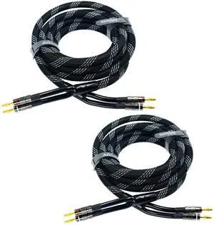 2pack 6ft feet 12awg Premium Heavy Duty Braided Wire Dual Banana to Banana Gold Plated Plug Speaker Cable OFC Oxygen-Free Copper 2pack 6ft feet 12awg Premium Heavy Duty Braided Wire Dual Banana to Banana Gold Plated Plug Speaker Cable OFC Oxygen-Free Copper