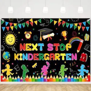7x5ft Next Stop Kindergarten Backdrop for Pre K Graduation Decorations Preschool Graduation Banner for for School Prom Party Supplies 7x5ft Next Stop Kindergarten Backdrop for Pre K Graduation Decorations Preschool Graduation Banner for for School Prom Party Supplies