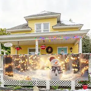 Merry Christmas Banner Decoration New Year Outdoor Flag Indoor Home Decor Party Supplies Yard Sign Background for Photography (Snowman, 118 x 35 Inch) Merry Christmas Banner Decoration New Year Outdoor Flag Indoor Home Decor Party Supplies Yard Sign Background for Photography (Snowman, 118 x 35 Inch)