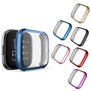 Compatible Case for Fitbit Versa 2, 6 Packs Ultra Rugged Cover Plated Case with Screen Protector, Scratch-Resist All Around Protective Accessories for Fitbit Versa 2 Smartwatch Compatible Case for Fitbit Versa 2, 6 Packs Ultra Rugged Cover Plated Case with Screen Protector, Scratch-Resist All Around Protective Accessories for Fitbit Versa 2 Smartwatch