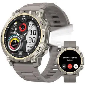Mens Smart Watch - Bluetooth Calling, IP68, 24/7 Sleep Monitor, Fitness Step Tracker, 110 Sports Modes, for Android iOS (Light Gray, 1.51) Mens Smart Watch - Bluetooth Calling, IP68, 24/7 Sleep Monitor, Fitness Step Tracker, 110 Sports Modes, for Android iOS (Light Gray, 1.51)
