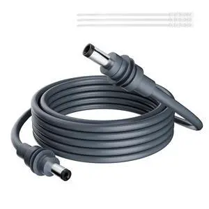 Starlink Mini DC Power Cable 10 Ft, 18AWG Replacement Extension DC5521 Male to Male Charging Power Cord, Tinned Copper, Waterproof, UV-Resistant, Nickel-Plated Connector for Outdoor Use-Gray+ Ties Starlink Mini DC Power Cable 10 Ft, 18AWG Replacement Extension DC5521 Male to Male Charging Power Cord, Tinned Copper, Waterproof, UV-Resistant, Nickel-Plated Connector for Outdoor Use-Gray+ Ties