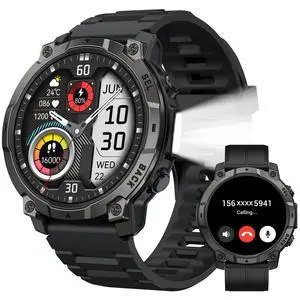 Mens Smart Watch - Bluetooth Calling, IP68, 24/7 Sleep Monitor, Fitness Step Tracker, 110 Sports Modes, for Android iOS (Jet Black, 1.51) Mens Smart Watch - Bluetooth Calling, IP68, 24/7 Sleep Monitor, Fitness Step Tracker, 110 Sports Modes, for Android iOS (Jet Black, 1.51)
