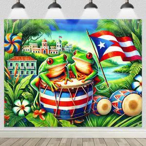 Puerto Rico Backdrop Puerto Rican Flag 8x6ft | Puerto Rico Party Backdrop with Puerto Rican Flag for Cultural Festival Indoor Outdoor Photo Booth Decoration Puerto Rico Backdrop Puerto Rican Flag 8x6ft | Puerto Rico Party Backdrop with Puerto Rican Flag for Cultural Festival Indoor Outdoor Photo Booth Decoration