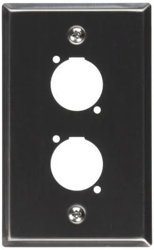SA-PLATE43 Stainless Steel Wall Plate Dual "D" Size Connectors for Cable Installation SA-PLATE43 Stainless Steel Wall Plate Dual "D" Size Connectors for Cable Installation
