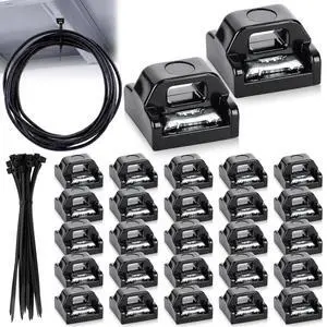 25 Sets Magnetic Zip Tie Mounts with Nylon Cable Ties, Mini Magnet Base Wire Holder Clips, Reusable Multipurpose Cord Management Organizer for Home Office Marine Desk 25 Sets Magnetic Zip Tie Mounts with Nylon Cable Ties, Mini Magnet Base Wire Holder Clips, Reusable Multipurpose Cord Management Organizer for Home Office Marine Desk