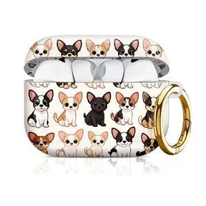 Compatible with AirPod Pro 3 Case 2025,Shockproof Hard Protective Case,Wireless Charging Compatible, Trendy Elegant Design Cover for Women Men(Cute Chihuahua Dogs Colorful) Compatible with AirPod Pro 3 Case 2025,Shockproof Hard Protective Case,Wireless Charging Compatible, Trendy Elegant Design Cover for Women Men(Cute Chihuahua Dogs Colorful)