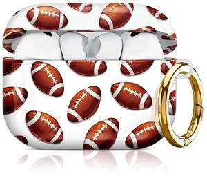 Compatible with AirPod Pro 3 Case 2025,Shockproof Hard Protective Case,Wireless Charging Compatible, Trendy Elegant Design Cover for Women Men(American Football) Compatible with AirPod Pro 3 Case 2025,Shockproof Hard Protective Case,Wireless Charging Compatible, Trendy Elegant Design Cover for Women Men(American Football)