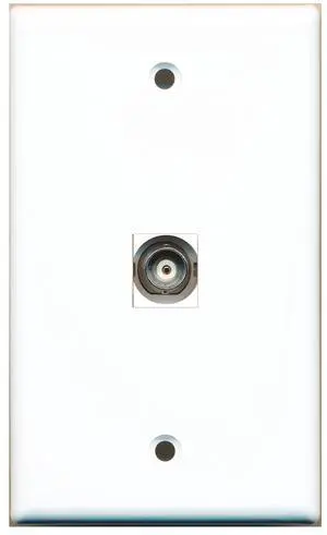 BNC Video Wall Plate with Keystone Coupler Type Jack - 1 Port - White BNC Video Wall Plate with Keystone Coupler Type Jack - 1 Port - White