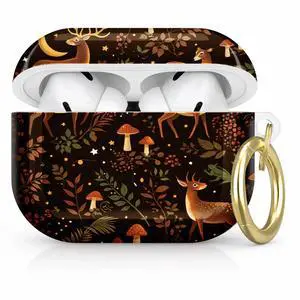 Compatible with AirPod Pro 2nd/1st Generation Case Cover with Key Chain,Full Protective Shockproof Wireless Headphone Case for Airpod Pro 2023/2022/2019(Deer Mushrooms Leaves Berries Stars) Compatible with AirPod Pro 2nd/1st Generation Case Cover with Key Chain,Full Protective Shockproof Wireless Headphone Case for Airpod Pro 2023/2022/2019(Deer Mushrooms Leaves Berries Stars)
