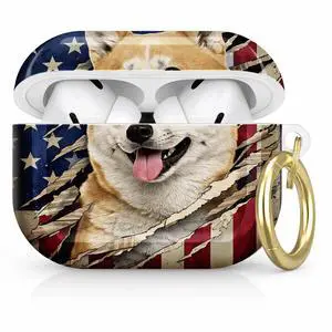 Compatible with AirPod Pro 2nd/1st Generation Case Cover with Key Chain,Full Protective Shockproof Wireless Headphone Case for Airpod Pro 2023/2022/2019(American Flag Dog Scratch) Compatible with AirPod Pro 2nd/1st Generation Case Cover with Key Chain,Full Protective Shockproof Wireless Headphone Case for Airpod Pro 2023/2022/2019(American Flag Dog Scratch)