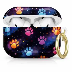 Compatible with AirPod Pro 2nd/1st Generation Case Cover with Key Chain,Full Protective Shockproof Wireless Headphone Case for Airpod Pro 2023/2022/2019(Colorful Paw On Dark) Compatible with AirPod Pro 2nd/1st Generation Case Cover with Key Chain,Full Protective Shockproof Wireless Headphone Case for Airpod Pro 2023/2022/2019(Colorful Paw On Dark)