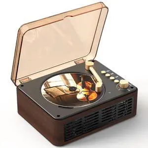 Portable CD Player Bluetooth with Speakers - Retro Vertical CD Players for Home, Built-in Dual Stereo Speakers, FM Radio, Repeat, Remote Control, Support USB&AUX, Retro Gift for Kids, Brown Portable CD Player Bluetooth with Speakers - Retro Vertical CD Players for Home, Built-in Dual Stereo Speakers, FM Radio, Repeat, Remote Control, Support USB&AUX, Retro Gift for Kids, Brown