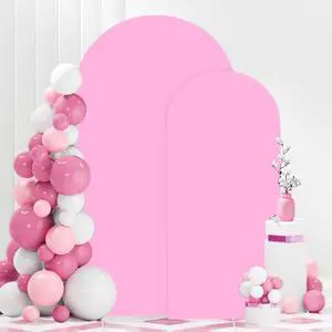 Pink Arch Backdrop Cover 7.2FT 6FT Spandex Wedding Arch Covers Set of 2 Chiara Round Top Backdrop Stand Covers for Metal Frame Wedding Baby Shower Birthday Party Decoration Pink Arch Backdrop Cover 7.2FT 6FT Spandex Wedding Arch Covers Set of 2 Chiara Round Top Backdrop Stand Covers for Metal Frame Wedding Baby Shower Birthday Party Decoration