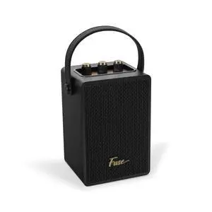 Andle Vintage Retro Bluetooth Speaker with Vegan Leather Handle | Portable Speaker with Smartphone Connection | USB & AUX Input | Stylish Black Wood Exterior Andle Vintage Retro Bluetooth Speaker with Vegan Leather Handle | Portable Speaker with Smartphone Connection | USB & AUX Input | Stylish Black Wood Exterior