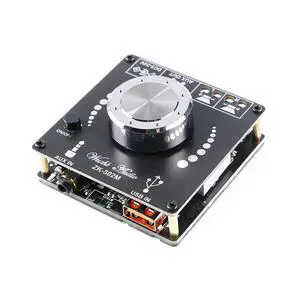 ZK-502M 50W+50W Bluetooth-Compatible Amplifier Mini 2.0 Stereo Dual Channel AMP Power Output DC 12V AUX USB Input 502M ZK-502M 50W+50W Bluetooth-Compatible Amplifier Mini 2.0 Stereo Dual Channel AMP Power Output DC 12V AUX USB Input 502M