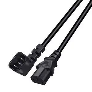 1M 90°Right Angle IEC C14 to C13 PDU Server Power Cord | PVC sheath, tidy wiring, fit narrow rack, for UPS monitor printer 1M 90°Right Angle IEC C14 to C13 PDU Server Power Cord | PVC sheath, tidy wiring, fit narrow rack, for UPS monitor printer