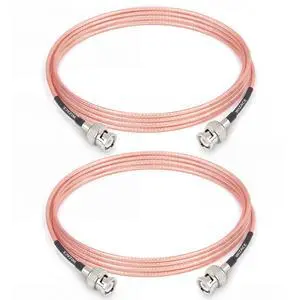 5ft BNC Male to Male Cable 2PCS, RG316 Low Loss BNC Male to Male Extension Coax Cable for Antenna Analyzer, CB Radio, Security CCTV Camera 5ft BNC Male to Male Cable 2PCS, RG316 Low Loss BNC Male to Male Extension Coax Cable for Antenna Analyzer, CB Radio, Security CCTV Camera