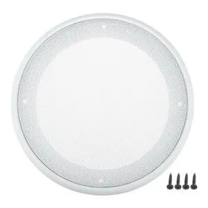 Universal 6.5" Car Speaker Grills Cover Mesh Round 6.5 Inch Audio Speaker Subwoofer Guard Protector Case with Mounting Screws Iron ABS White - Pack of 1 Universal 6.5" Car Speaker Grills Cover Mesh Round 6.5 Inch Audio Speaker Subwoofer Guard Protector Case with Mounting Screws Iron ABS White - Pack of 1