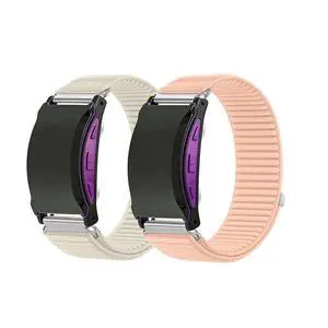2 Pack Nylon Band Compatible with Shock Clock 3 Bands, Stretch Elastics Nylon Hook Loop Replacement Strap Accessories for Men & Women for Pavlok Shock Clock 3 2 Pack Nylon Band Compatible with Shock Clock 3 Bands, Stretch Elastics Nylon Hook Loop Replacement Strap Accessories for Men & Women for Pavlok Shock Clock 3