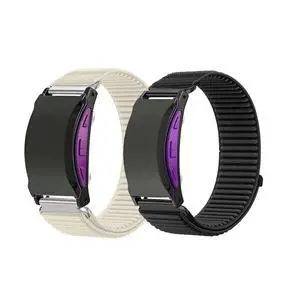 2 Pack Nylon Band Compatible with Shock Clock 3 Bands, Stretch Elastics Nylon Hook Loop Replacement Strap Accessories for Men & Women for Pavlok Shock Clock 3 2 Pack Nylon Band Compatible with Shock Clock 3 Bands, Stretch Elastics Nylon Hook Loop Replacement Strap Accessories for Men & Women for Pavlok Shock Clock 3