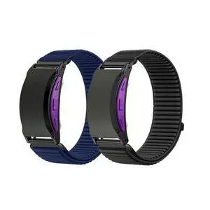 2 Pack Nylon Band Compatible with Shock Clock 3 Bands, Stretch Elastics Nylon Hook Loop Replacement Strap Accessories for Men & Women for Pavlok Shock Clock 3 2 Pack Nylon Band Compatible with Shock Clock 3 Bands, Stretch Elastics Nylon Hook Loop Replacement Strap Accessories for Men & Women for Pavlok Shock Clock 3