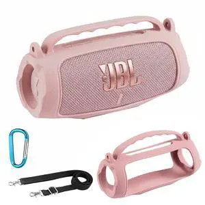 Silicone Case Compatible with JBL Charge 5 Portable Waterproof Bluetooth Speaker (Pink) Silicone Case Compatible with JBL Charge 5 Portable Waterproof Bluetooth Speaker (Pink)