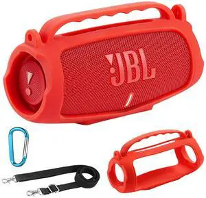 Silicone Case Compatible with JBL Charge 5 Portable Waterproof Bluetooth Speaker (Red) Silicone Case Compatible with JBL Charge 5 Portable Waterproof Bluetooth Speaker (Red)
