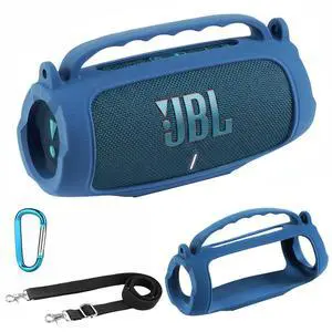 Silicone Case Compatible with JBL Charge 5 Portable Waterproof Bluetooth Speaker (Blue) Silicone Case Compatible with JBL Charge 5 Portable Waterproof Bluetooth Speaker (Blue)