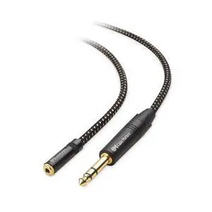 6.35mm to 3.5mm Headphone Adapter Cable, 10ft | 1/4 Male to 1/8 Female, 3.5mm to 1/4 Adapter, Amp to Headphone Converter, Black 6.35mm to 3.5mm Headphone Adapter Cable, 10ft | 1/4 Male to 1/8 Female, 3.5mm to 1/4 Adapter, Amp to Headphone Converter, Black