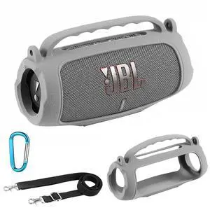 Silicone Case Compatible with JBL Charge 5 Portable Waterproof Bluetooth Speaker (Gray) Silicone Case Compatible with JBL Charge 5 Portable Waterproof Bluetooth Speaker (Gray)