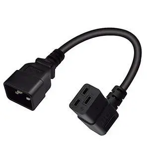 C20 to C19 Elbow Plug Short Power Cord 1 Foot, IEC 320 C20 to 90 Degree Right Angle IEC C19 Short Power Cable, 16AWG,1ft/30cm C20 to C19 Elbow Plug Short Power Cord 1 Foot, IEC 320 C20 to 90 Degree Right Angle IEC C19 Short Power Cable, 16AWG,1ft/30cm