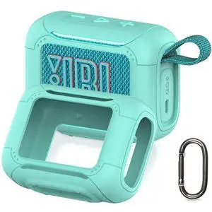 Silicone Cover Case for JBL Go 5 Portable Bluetooth Speaker | Go 5 Speaker Accessories, Protective Case with Metal Carabiner, Shockproof and Anti-Scratch Cover (Teal) Silicone Cover Case for JBL Go 5 Portable Bluetooth Speaker | Go 5 Speaker Accessories, Protective Case with Metal Carabiner, Shockproof and Anti-Scratch Cover (Teal)